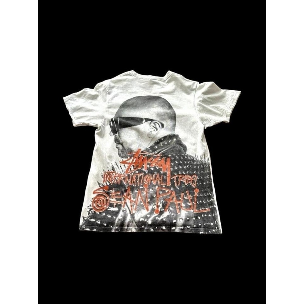 Vintage‎ 2000's Stussy x Sean Paul Collab White Sz Small Distressed